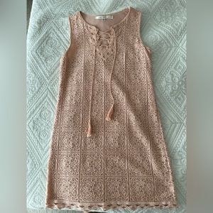 Max Studio lace dress light blush pink small